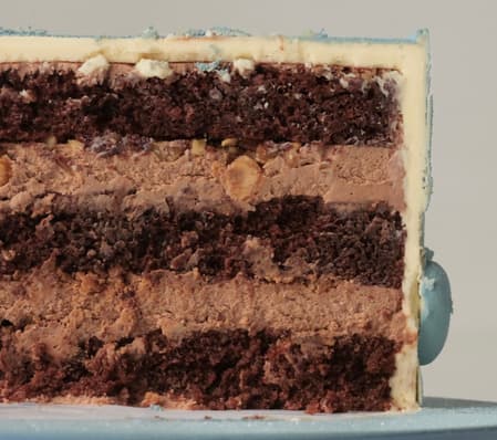 Cross-section of Ferrero cake