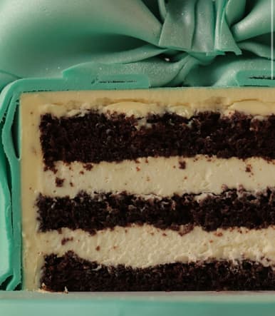 Cross-section of Kinder cake