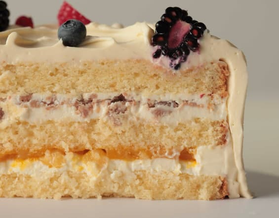 Cross-section of Tropical cake